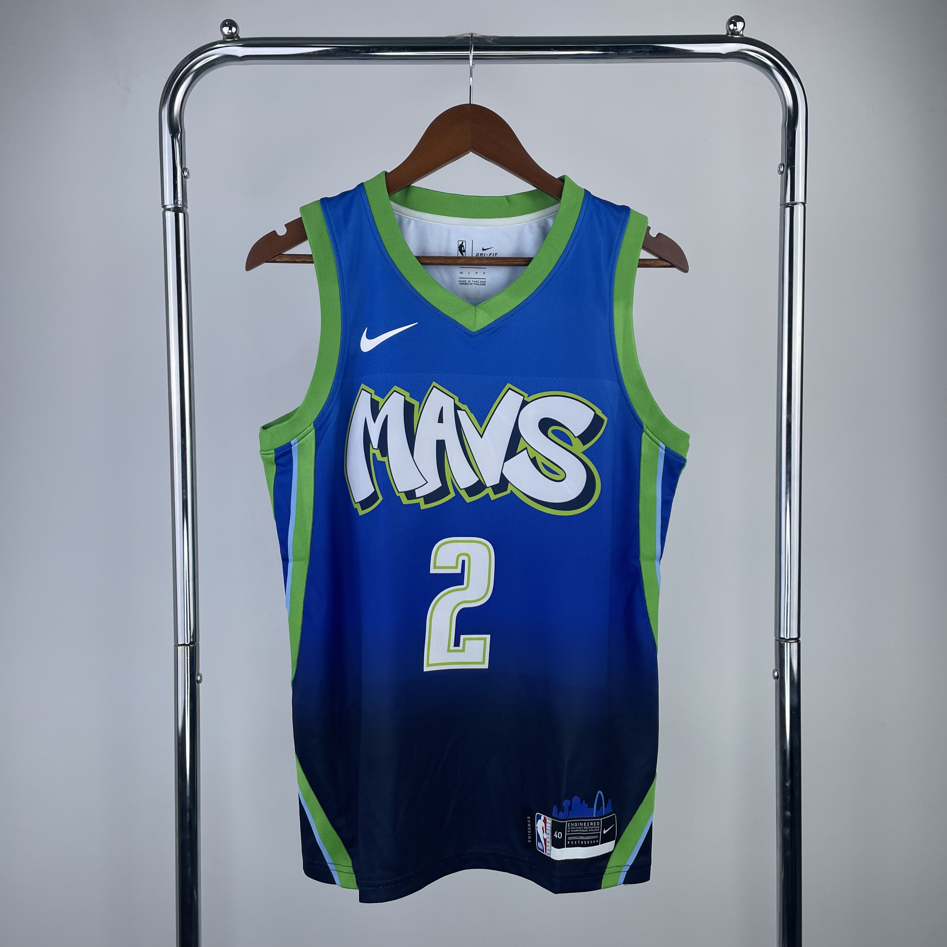 Men Dallas Mavericks 2 Irving Blue Season Nike 2023 NBA Jersey style 2
